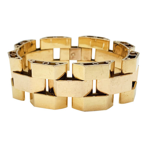 Bracelet Bracelet Tank or rose et or jaune. 58 Facettes 31160