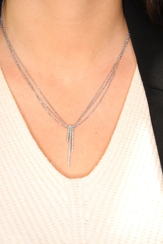Collier Collier Pendentif Or blanc Diamant 58 Facettes 1931140CN