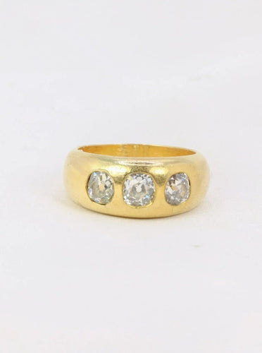 Bague 53 Bague jonc Or jaune Diamants 58 Facettes J167