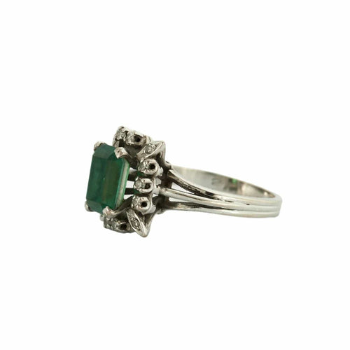 Bague 51 Bague marguerite émeraude et diamants 58 Facettes BO/230030//