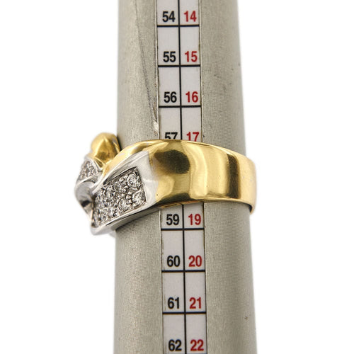 Bague 59 Bagues ruban 2 ors diamants 58 Facettes 14836