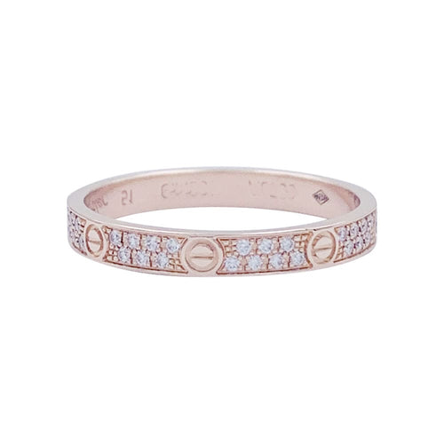 Bague 51 Bague Cartier, Love, or rose, diamants. 58 Facettes 32527