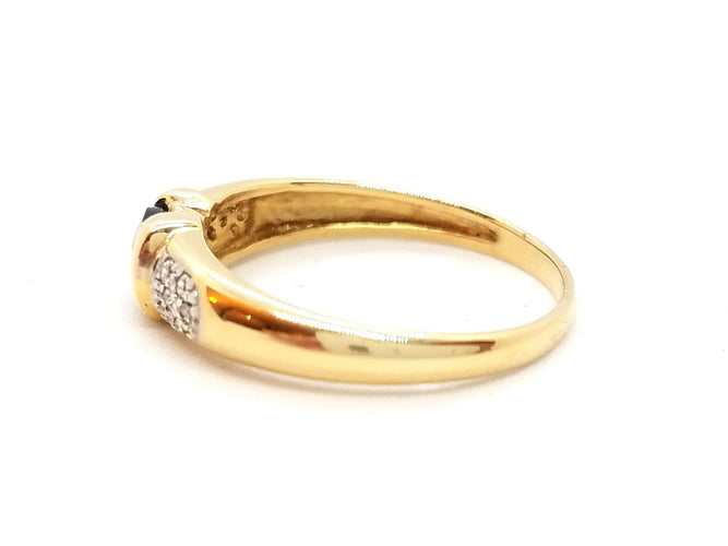 Bague 53 Bague Or jaune Saphir 58 Facettes 06508CD