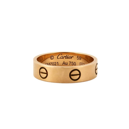 Bague 59 BAGUE CARTIER LOVE OR ROSE 58 Facettes BO/230036 RIV