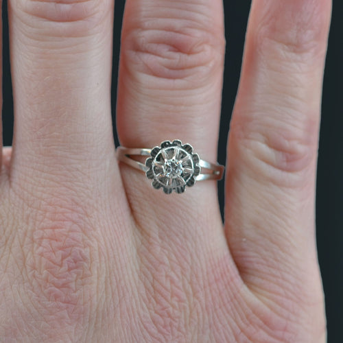 Bague 52 Bague diamant blanc en solitaire 58 Facettes 15-222A