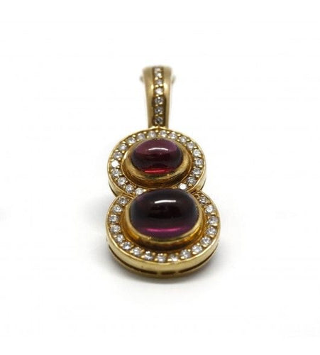 Pendentif Tour de doigt : 55.5 / Jaune / Or 750 Pendentif A&A Turner Améthystes et Diamants 58 Facettes 180258R