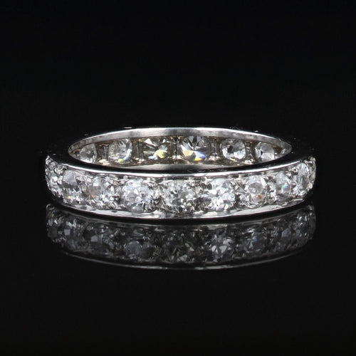Bague 52 Alliance diamants en platine 58 Facettes 22-335