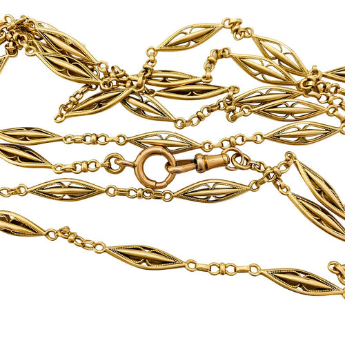 Collier Sautoir en or jaune. 58 Facettes 31039