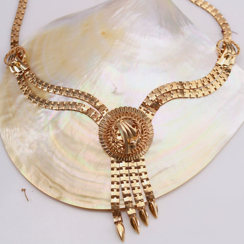 Collier Collier vintage en or à maille pliée 58 Facettes 23-187