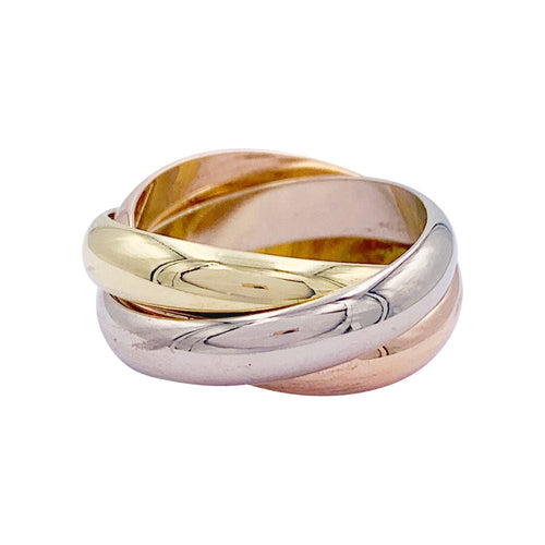 Bague 51 Bague Cartier, Trinity, trois ors. 58 Facettes 32449