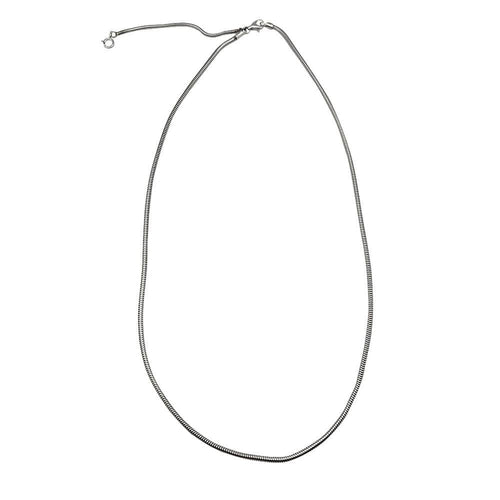 Collier Chaine or blanc maille serpent. 58 Facettes 30285