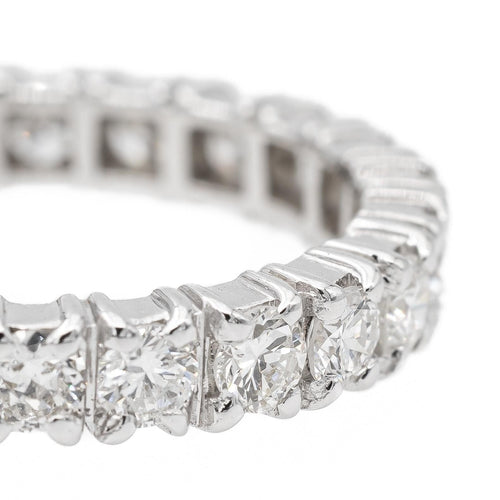 Bague 55.5 Bague Alliance américaine Or blanc Diamant 58 Facettes 2602110CN