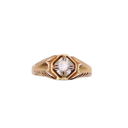 Bague Bague Solitaire et Chevalière or jaune et spinelle 58 Facettes