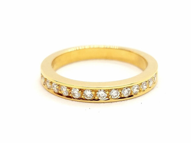 Bague 53 Bague Alliance Or jaune Diamant 58 Facettes 578768RV