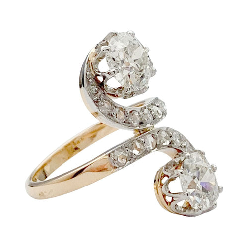 Bague 54 Bague ancienne "Toi & Moi". 58 Facettes 32027