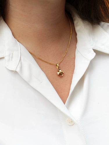 Collier LALAOUNIS Chaîne et pendentif Croix en or jaune 58 Facettes 735