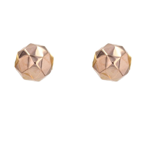 Boucles d'oreilles Boucles d'oreilles or rose dômes facettés 58 Facettes 22-452