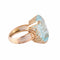 Bague BAGUE "SOUVERAINE" OR JAUNE & AIGUE-MARINE 58 Facettes BO/220116