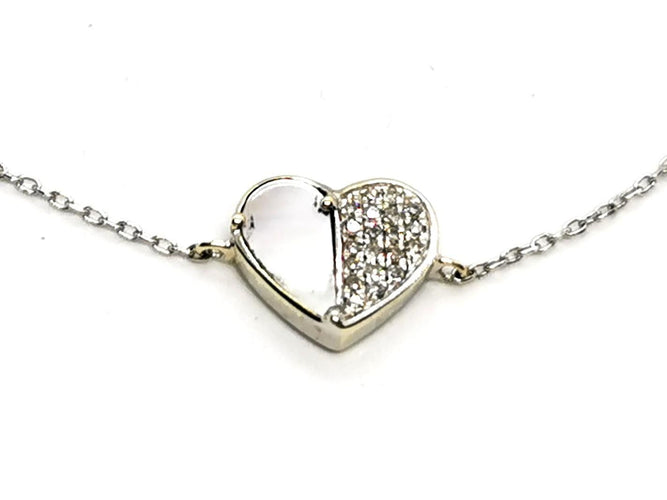 Bracelet Bracelet Coeur Or blanc Diamant 58 Facettes 1641612CN