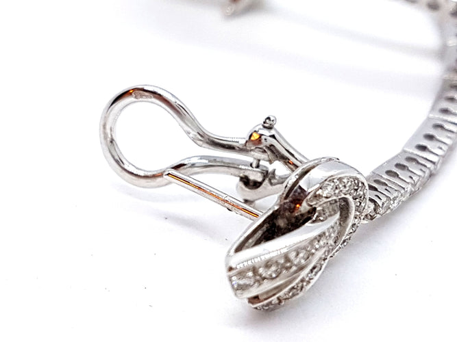 Boucles d'oreilles Boucles d'oreilles Pendants Or blanc Diamant 58 Facettes 06117CD