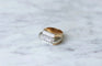 Bague Chevalière or rose et platine diamants 58 Facettes