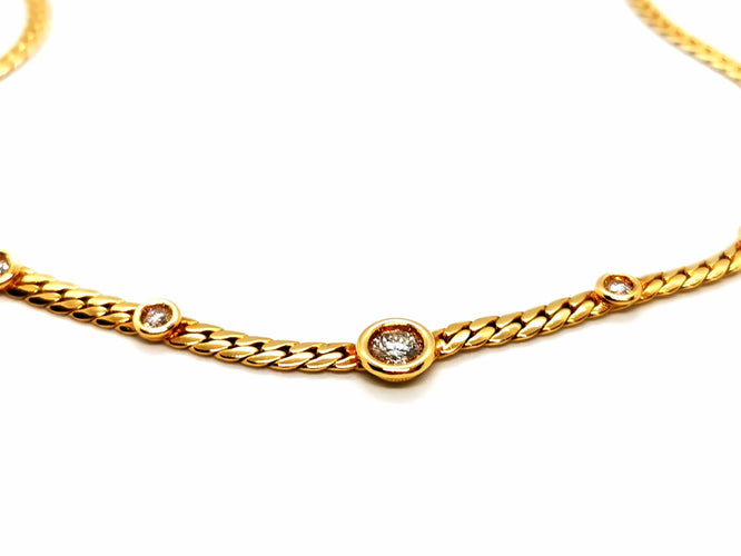 Collier Collier Maille anglaise Or jaune Diamant 58 Facettes 1696412CN