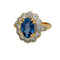 Bague 52 Bague Pompadour or jaune et blanc, saphir, diamants. 58 Facettes 30907