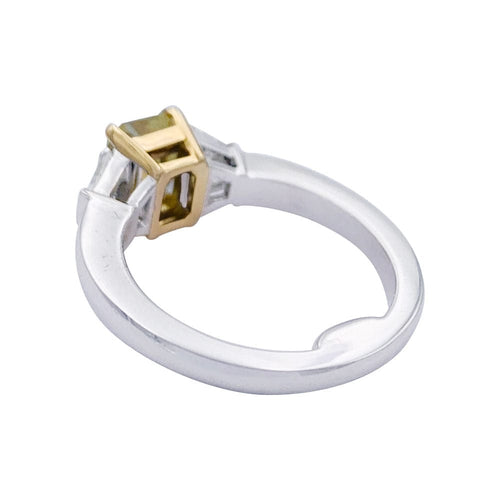 Bague 53 Bague diamant Fancy Intense Yellow, deux ors. 58 Facettes 32606