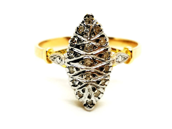 Bague 55 Bague Marquise Or jaune Diamant 58 Facettes 1336508CN
