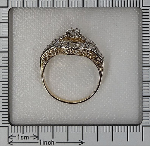 Bague 57 Bague de fiançailles en diamant 58 Facettes 22321-0022