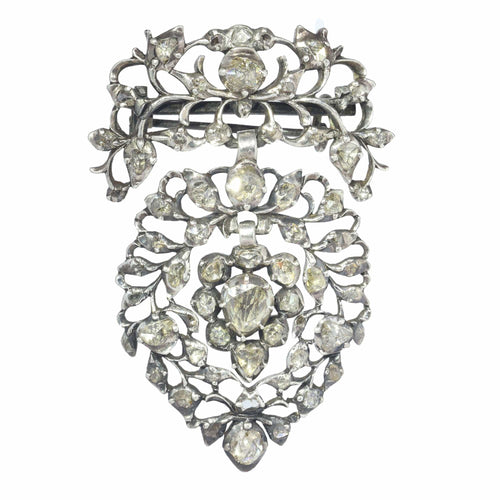 Broche Broche coeur flamand Diamants 18ème siècle 58 Facettes 23124-0015