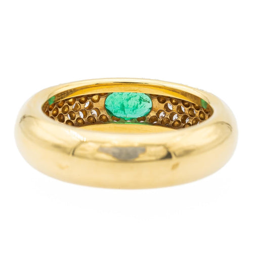 Bague 54 Bague Jonc Or jaune Emeraude 58 Facettes 578384CD