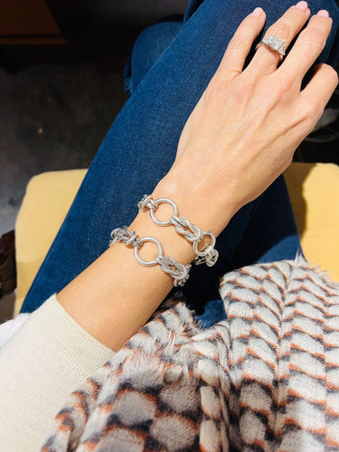 Bracelet HERMES - Bracelet Argent 58 Facettes 1