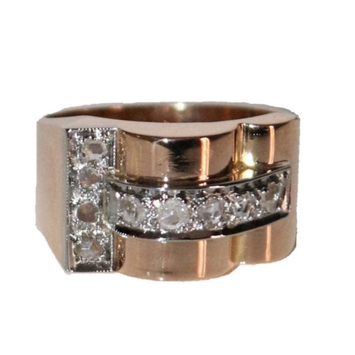 Bague diamant Bague Tank Or Jaune, Diamants 58 Facettes 467