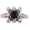 Bague Bague Marguerite or blanc saphir et diamants 58 Facettes