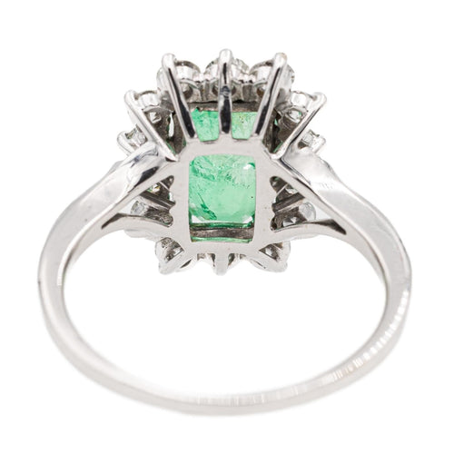 Bague 57 Bague Pompadour Or blanc Emeraude 58 Facettes 2027466CN