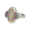 Bague 48 Bague Van Cleef & Arpels modèle "Pure Alhambra" en or blanc, nacre grise. 58 Facettes 31353