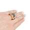 Bague 52 Bague Tank or rose, platine, saphirs, diamants. 58 Facettes 31372