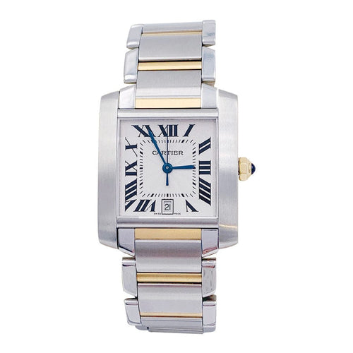 Montre Montre Cartier, "Tank Française", acier et or. 58 Facettes 32095