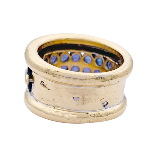 Bague 52 Bague Poiray or jaune, saphirs, diamants. 58 Facettes 32679