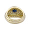 Bague 50 Bague or jaune, diamants et saphir. 58 Facettes 33326
