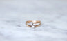 Bague Bague double anneau or rose diamants 58 Facettes