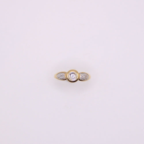 Bague Bague or jaune pavage de diamants 58 Facettes