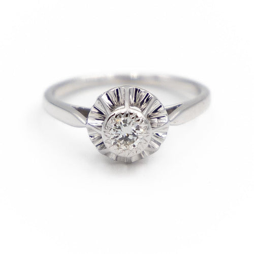 Bague 52 Bague Solitaire Or blanc Diamant 58 Facettes 1720541CN