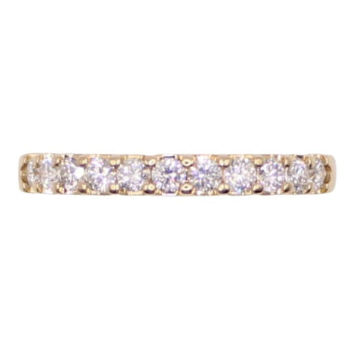 Bague Alliance demi-tour 11 Diamants or jaune 58 Facettes