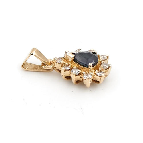 Collier Pendentif Or jaune Saphir 58 Facettes 1969318CN