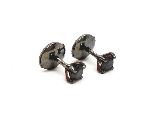Boucles d'oreilles Boucles d'oreilles Puces Or noir Diamant 58 Facettes 578734RV