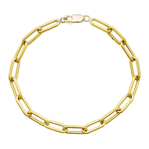 Bracelet Bracelet or jaune maille forçat allongée. 58 Facettes 31120