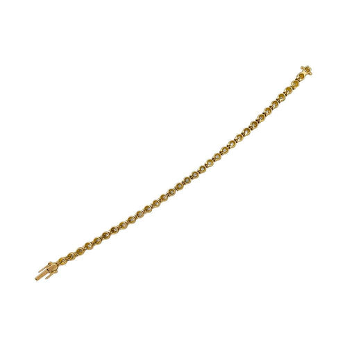 Bracelet Bracelet ligne diamants or jaune. 58 Facettes 31886