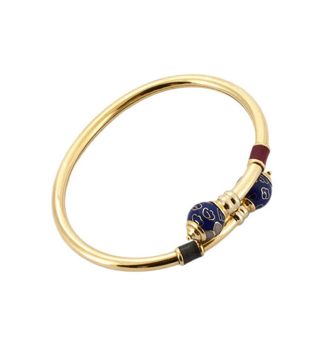 Bracelet Bracelet Jonc Or jaune et Email 58 Facettes BO/230096